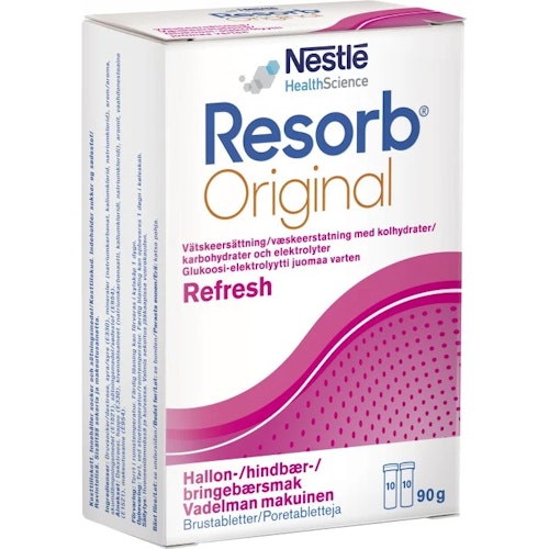 Resorb Raspberry, Liquid substitute - 20 effervescent tablets