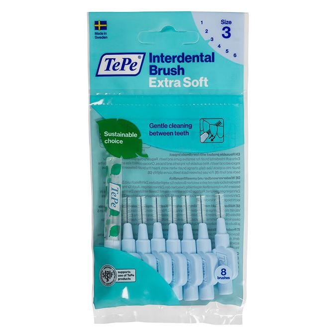 TePe Interdental brush Extra Soft Blue 0.6mm - 8 pcs