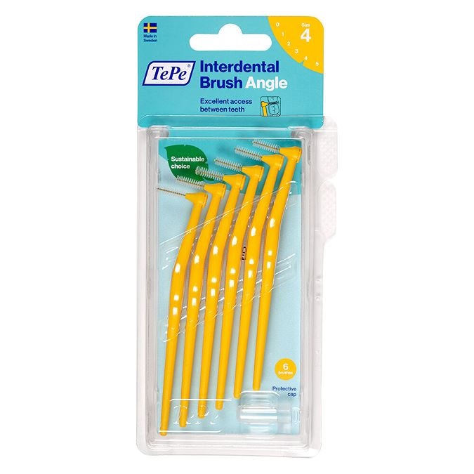 TePe Interdental brush Angle Yellow 0.7mm - 6 pcs