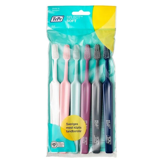 TePe Select Extra Soft Toothbrush, 6 pcs - Scandinavian Online Store
