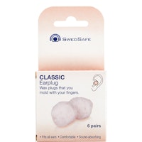 SwedSafe Classic wax, Moldable earplug - 6 pcs