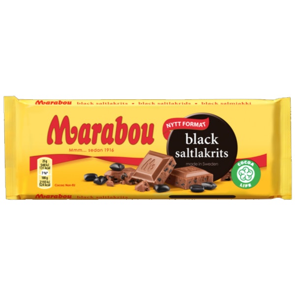 Marabou Black salty liquorice - 100 grams