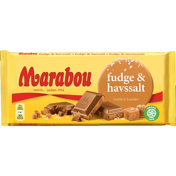 Marabou Fudge and sea salt - 185 grams