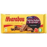 Marabou Liquorice, raspberry and caramel - 185 grams