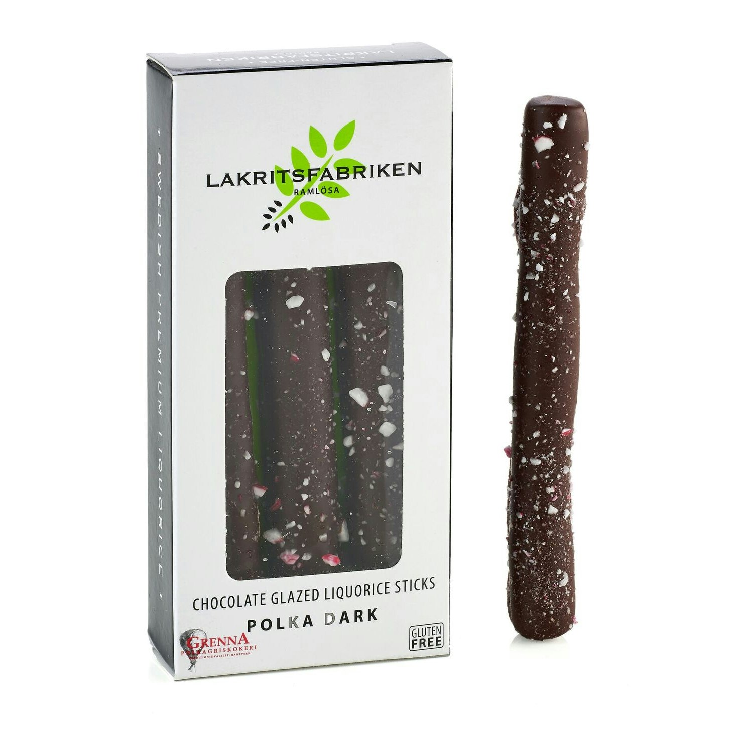 Lakritsfabriken Liquorice Sticks Dark Chocolate & Polka - 45 grams