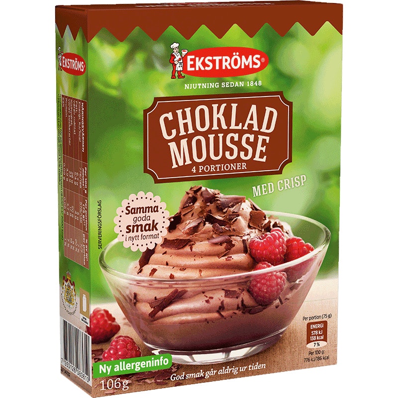 Ekströms Chocolate Mousse With Crisp Mix - 106 grams