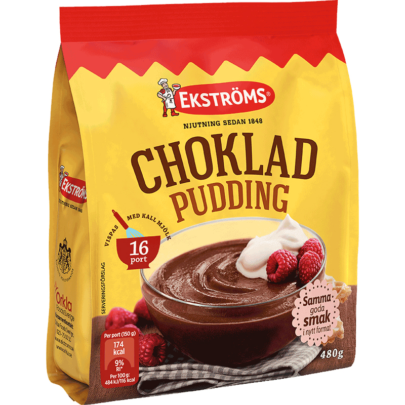 Ekströms Chocolate Pudding Mix - 480 grams
