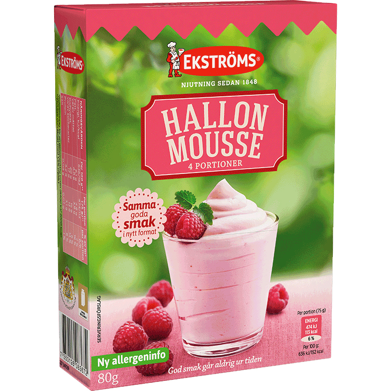 Ekströms Raspberry Mousse Mix - 80 grams