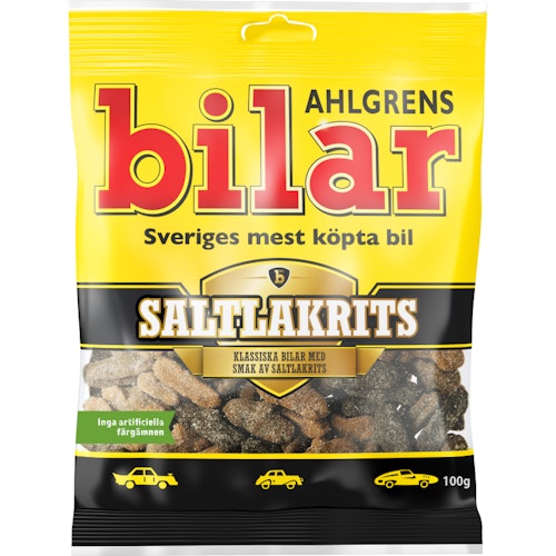 Ahlgrens Bilar Salty Licorice - 100 grams
