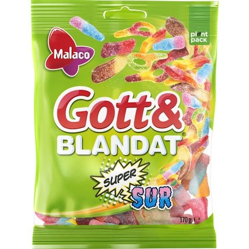 Malaco Gott & Blandat Super Sour - 170 grams