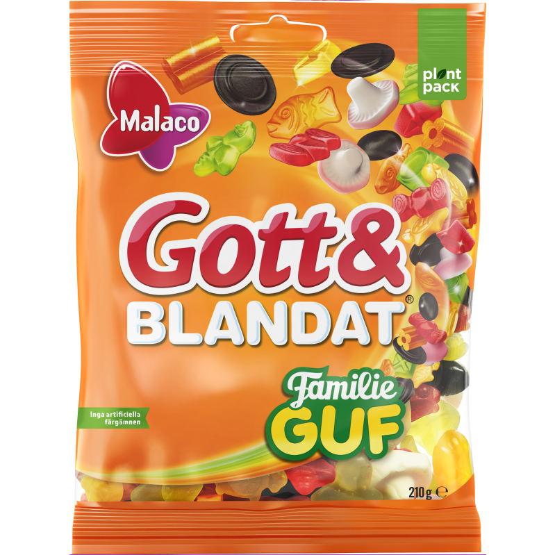 Malaco Gott & Blandat Familie Guf - 210 grams