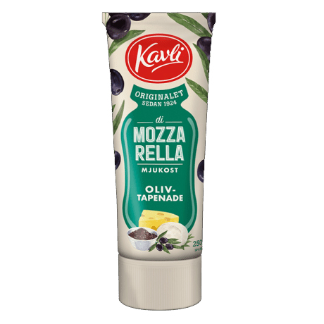 Kavli Soft Cheese Spread Di Mozzarella Olive Tapenade - 250 grams