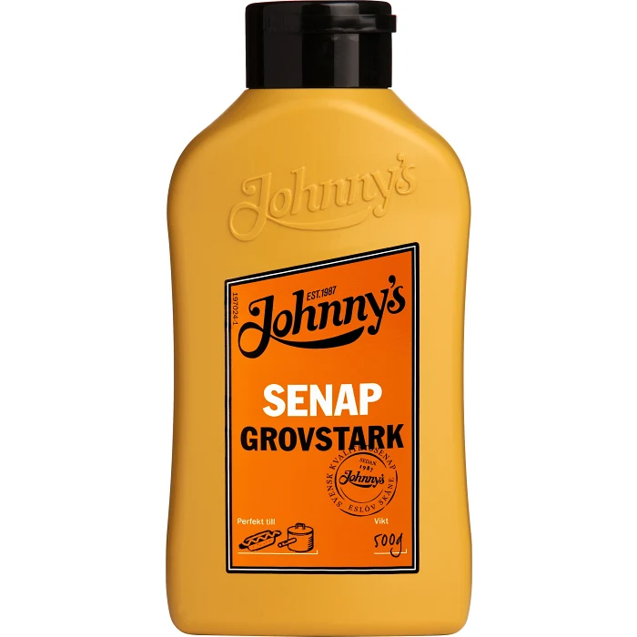 Johnny's Senap Grovstark Coarse Ground Hot Mustard - 500 grams