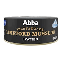 Abba Wild Caught Limfjord Mussels In Water - 200 grams
