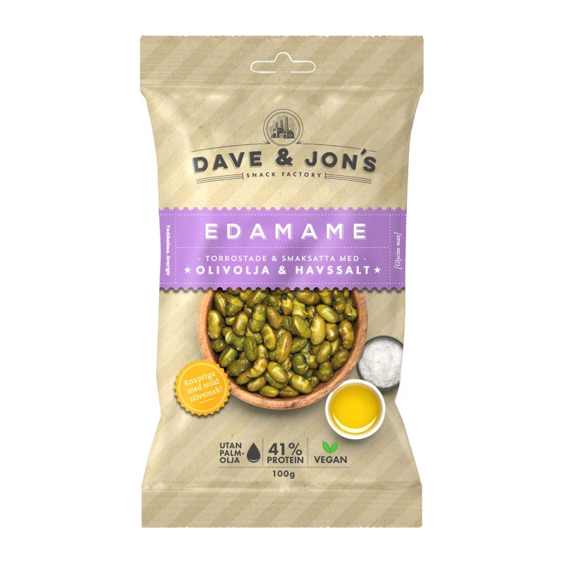 Dave & Jon's Roasted Edamame With Olive Oil & Sea Salt - 100 grams