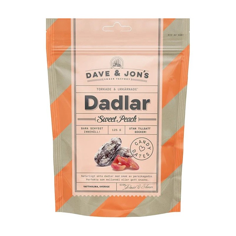 Dave & Jon's "Candy Dates" With Sweet Peach - 125 grams
