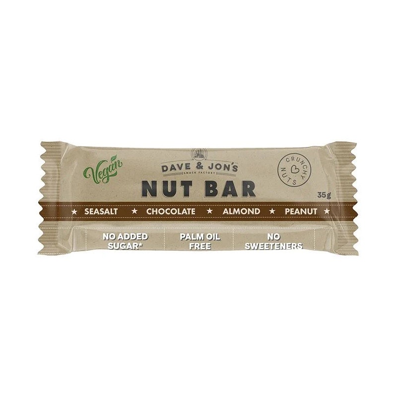 Dave & Jon's Nut Bar With Sea Salt & Chocolate - 35 grams