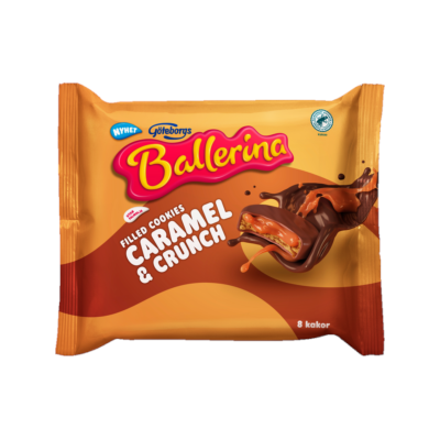 Göteborgs Kex Ballerina Filled Cookies Caramel & Crunch - 128 grams