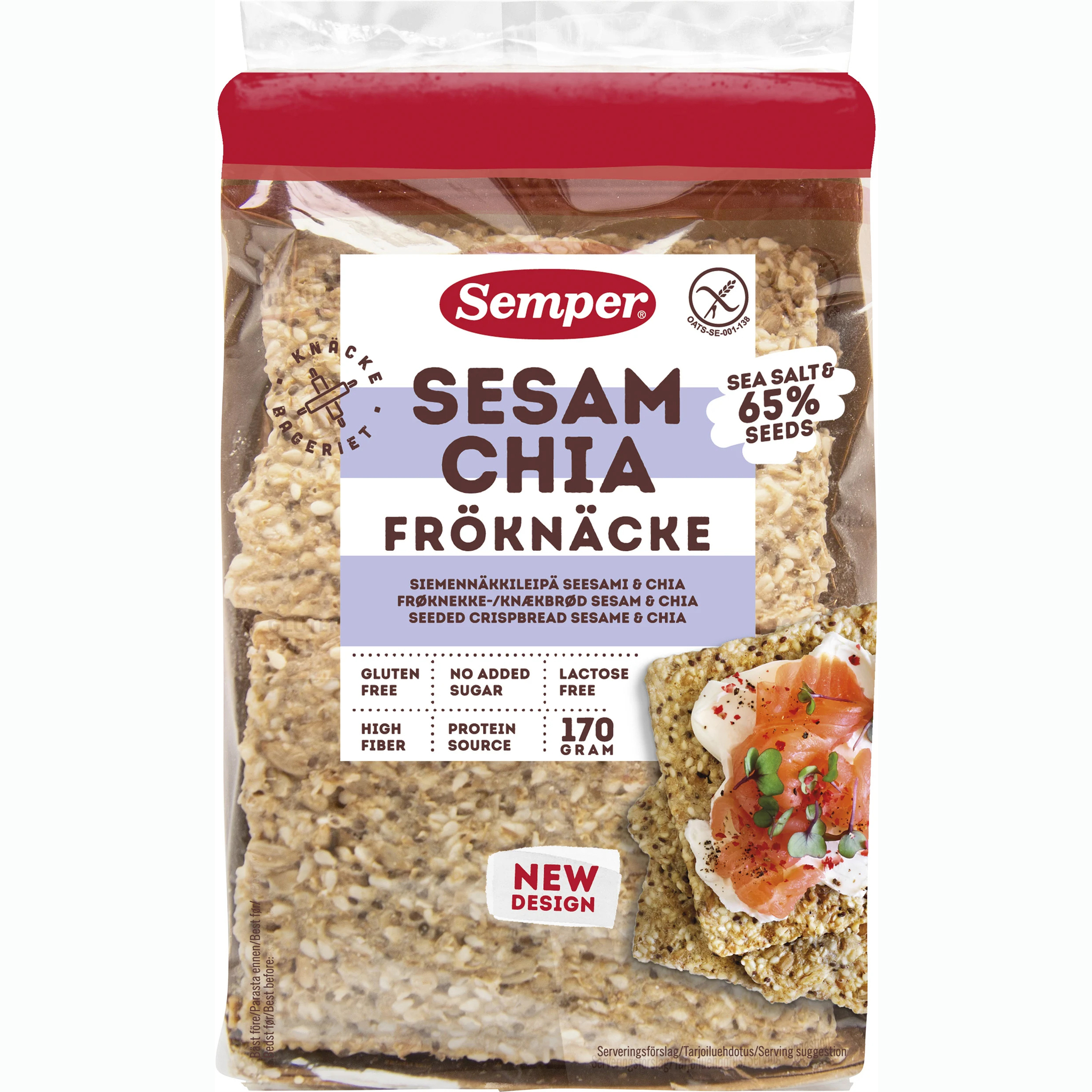 Semper Sesame & Chia Crispbread - 170 grams