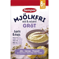 Semper Milk Free Oatmeal, Oats & Corn - 400 grams