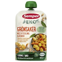 Semper Organic Vegetables With Chicken & Beans - 120 grams