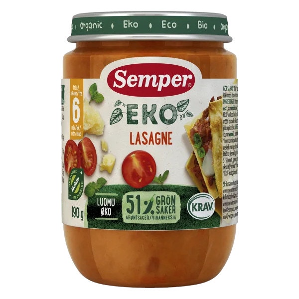 Semper Organic Lasagna - 190 grams