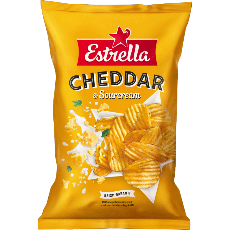 Estrella Potato Chips, Cheddar & Sourcream - 275 grams