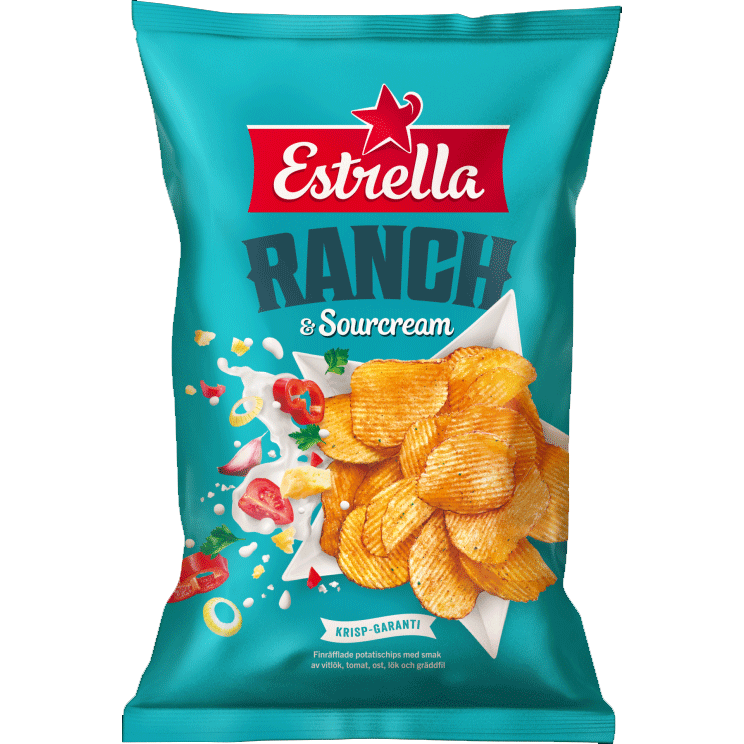 Estrella Potato Chips, Ranch & Sourcream - 275 grams