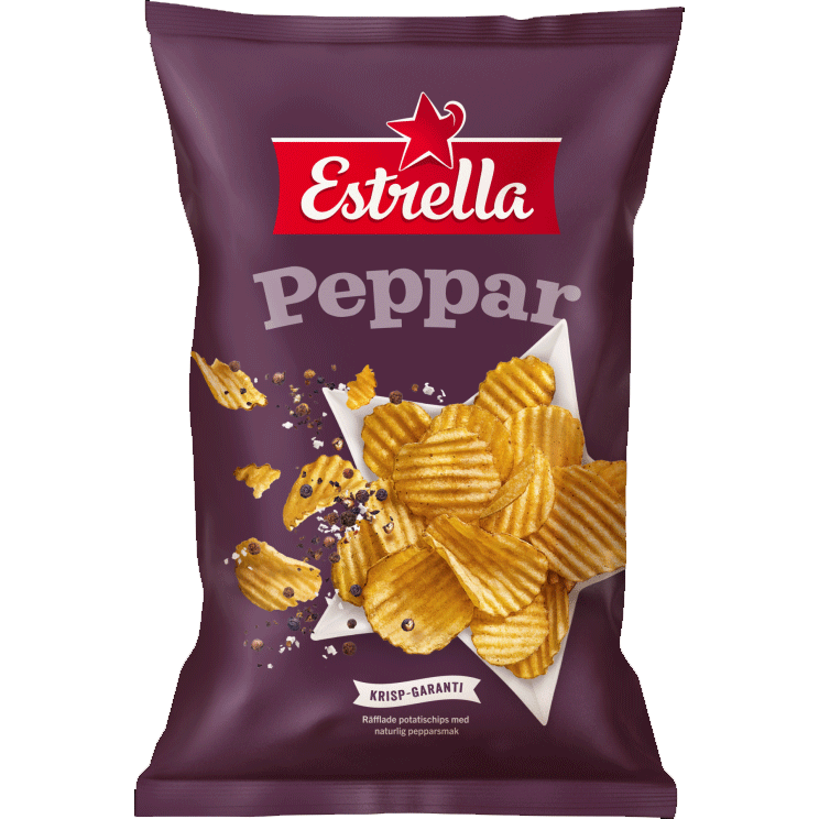 Estrella Potato Chips, Black Pepper - 275 grams