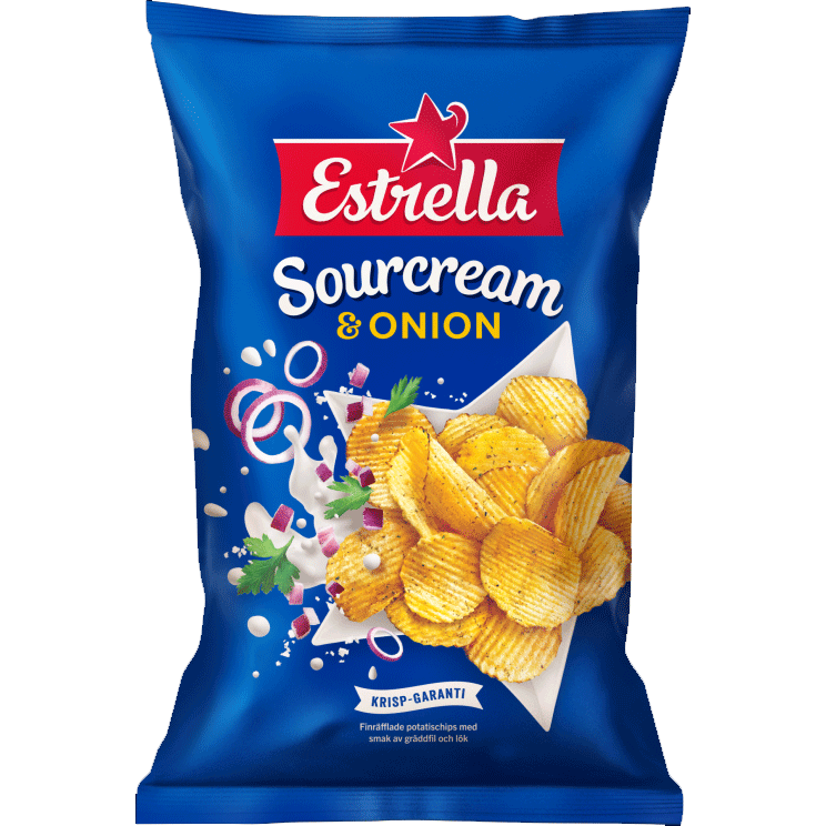 Estrella Potato Chips, Sourcream & Onion - 275 grams