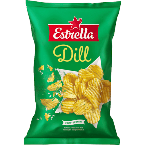Estrella Potato Chips, Dill - 275 grams