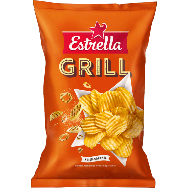 Estrella Potato Chips, Grill - 275 grams