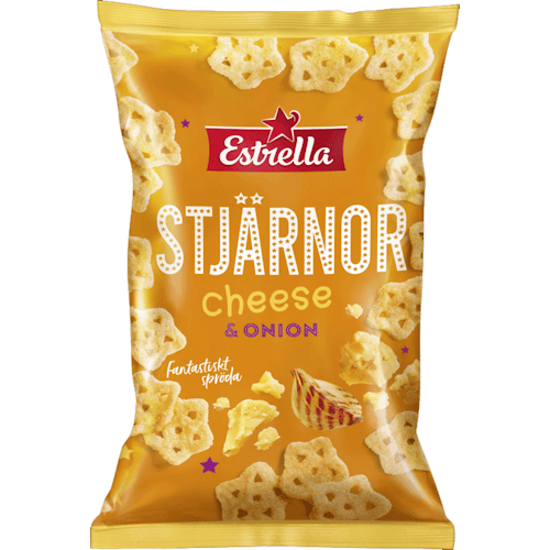 Estrella Stars, Cheese & Onion - 85 grams