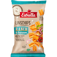 Estrella Lentil Chips, Ranch & Sourcream - 110 grams