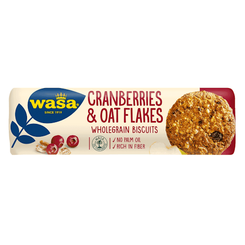 Wasa Cranberries & Oat Flakes Wholegrain Biscuits - 250 grams