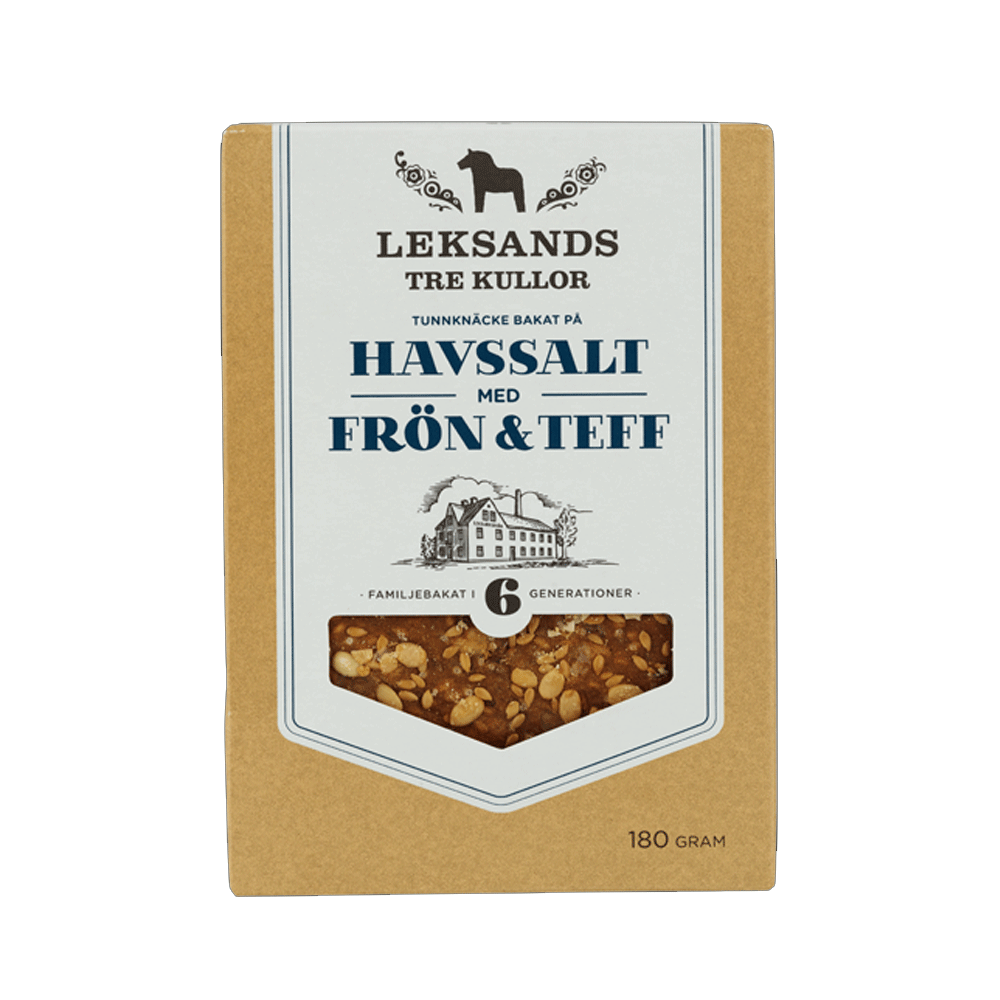 Leksands Tre Kullor, Sea Salt With Seeds And Teff - 180 grams