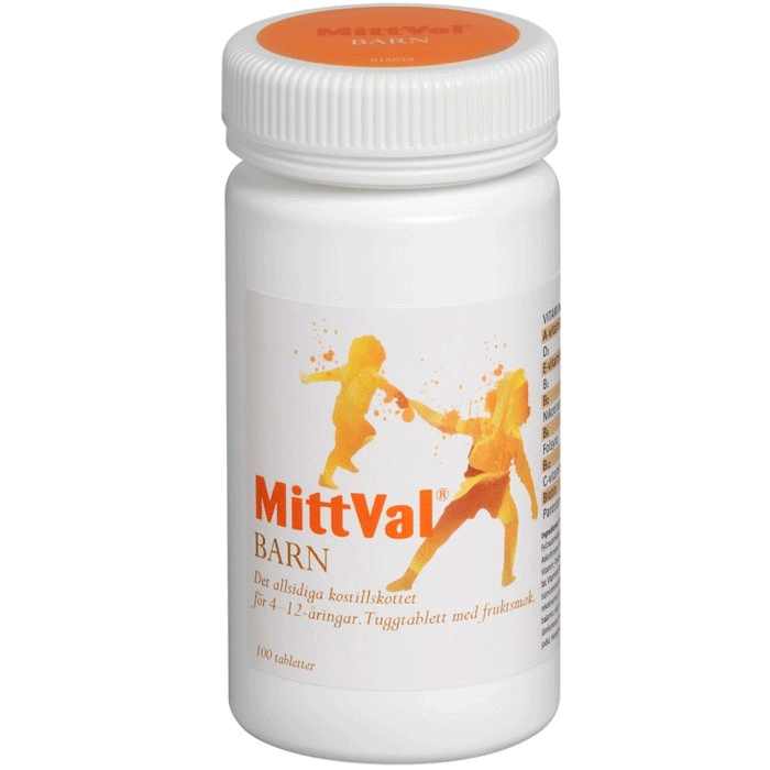 MittVal Children - 100 chewable tablets - Scandinavian Online Store