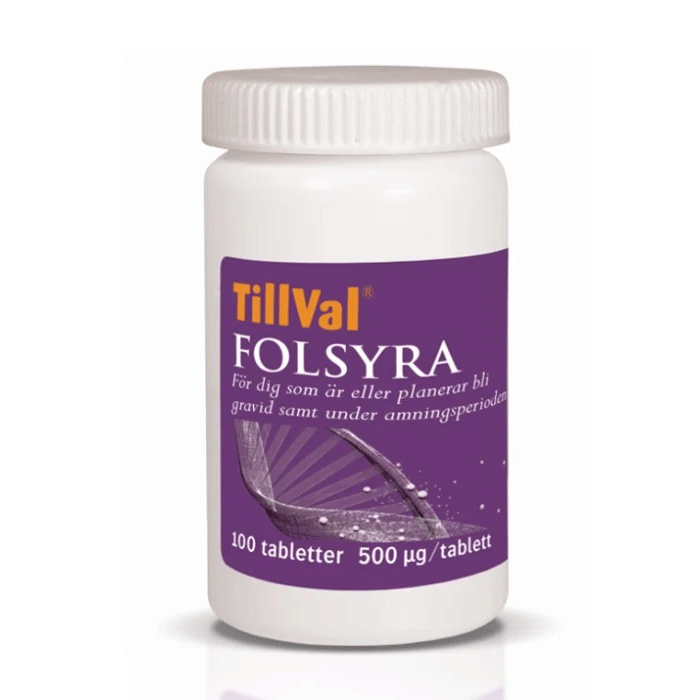 TillVal Folic Acid - 100 tablets