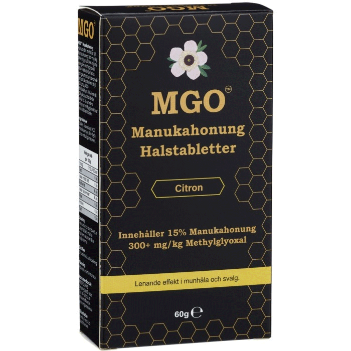 MGO Manuka Honey Throat Lozenges Lemon 300+ - 60 grams