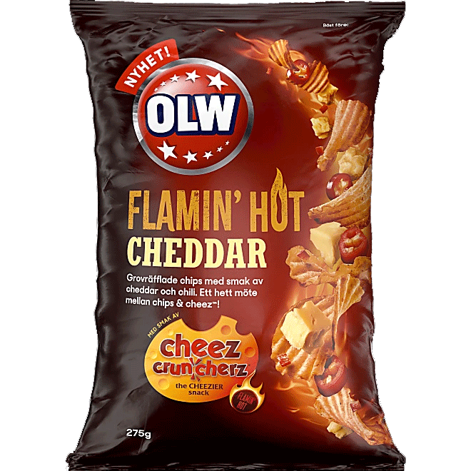 OLW Flamin' Hot Cheddar - 275 grams