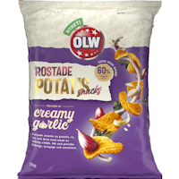 OLW Roasted Potato Snacks Creamy Garlic - 75 grams
