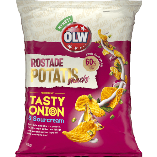OLW Roasted Potato Snacks Tasty Onion & Sourcream - 75 grams
