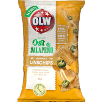 OLW Lentil Chips Cheese & Jalapeño - 90 grams