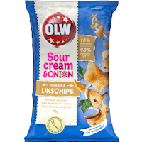 OLW Lentil Chips Sourcream & Onion - 90 grams