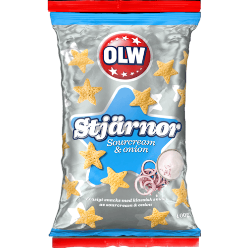 OLW Stars Sourcream & Onion - 100 grams