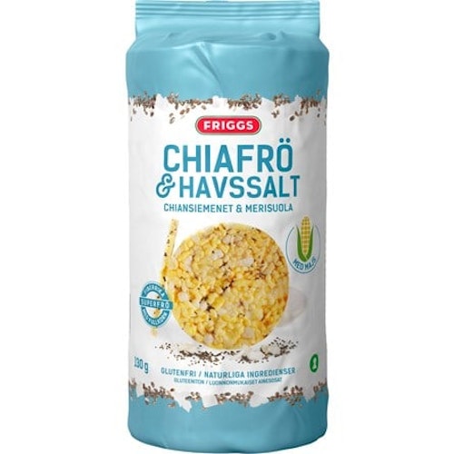 Friggs Corn Crackers, Chia Seed & Sea Salt - 130 grams
