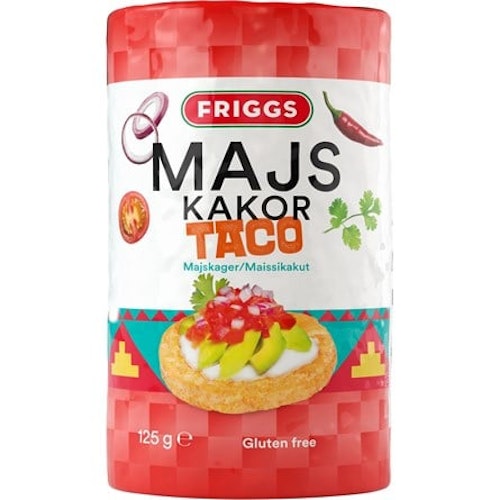 Friggs Corn Crackers, Taco - 125 grams