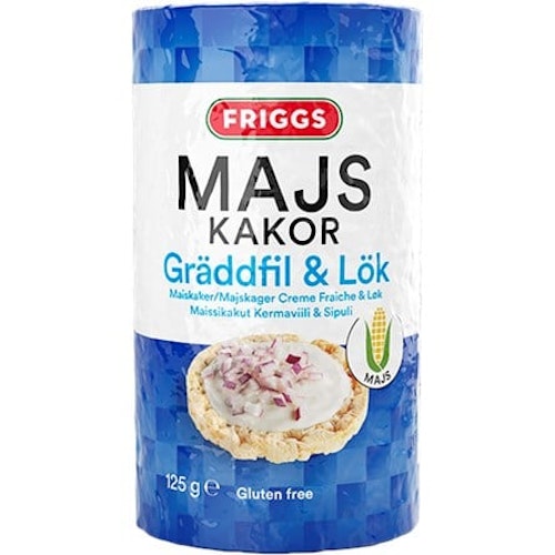 Friggs Corn Crackers, Sourcream & Onion - 125 grams