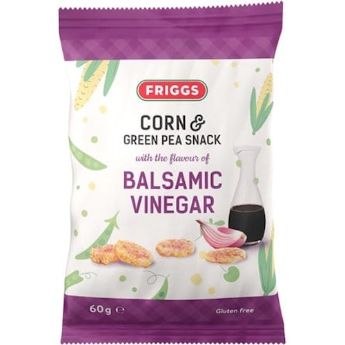 Friggs Corn & Pea Crackers, Balsamic Vinegar - 60 grams