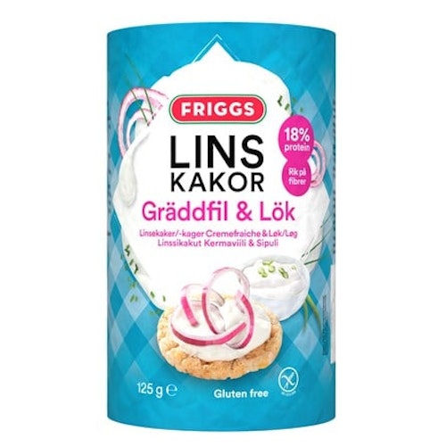 Friggs Lentil Crackers, Sourcream & Onion - 125 grams